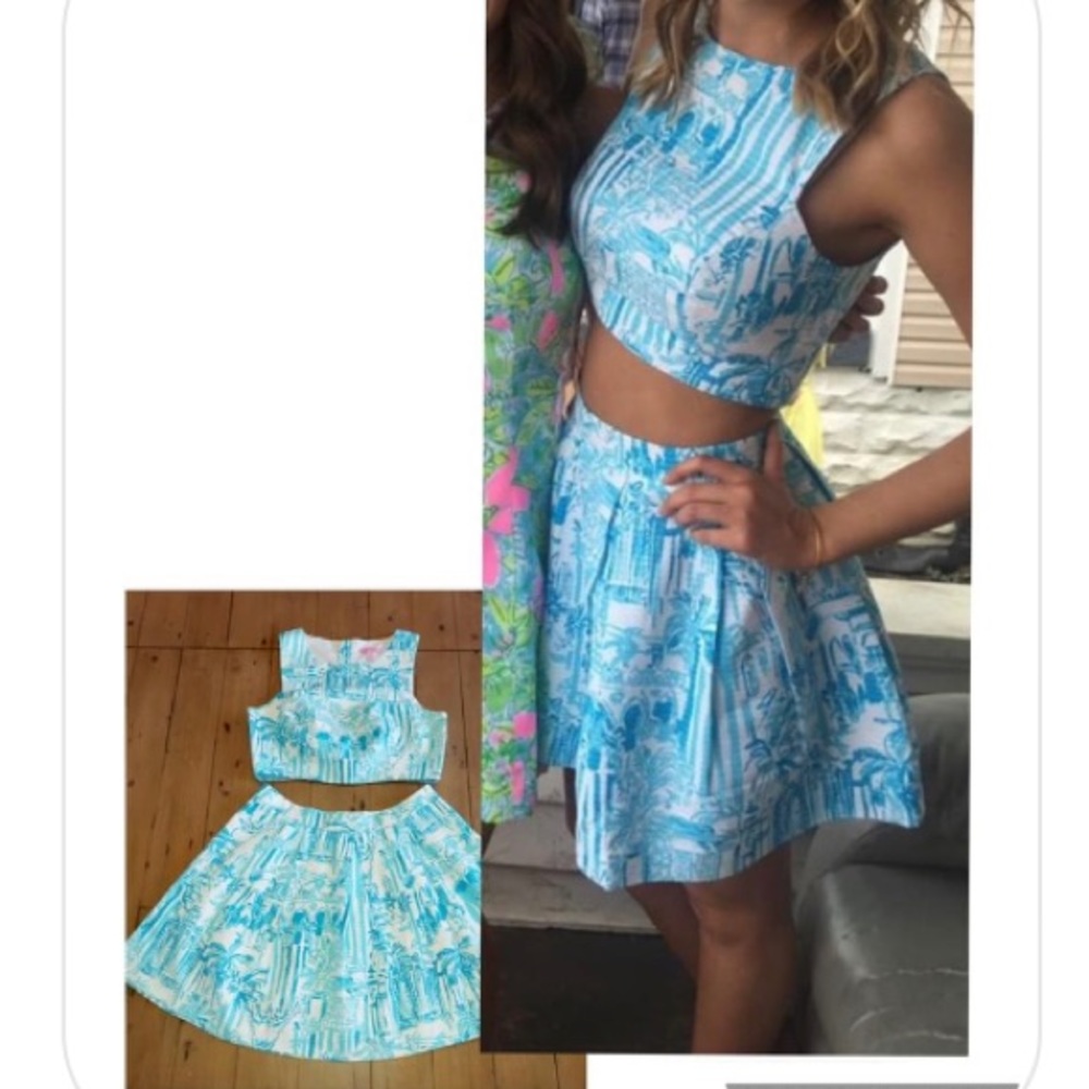 Lilly Pulitzer melody crop set sz 4